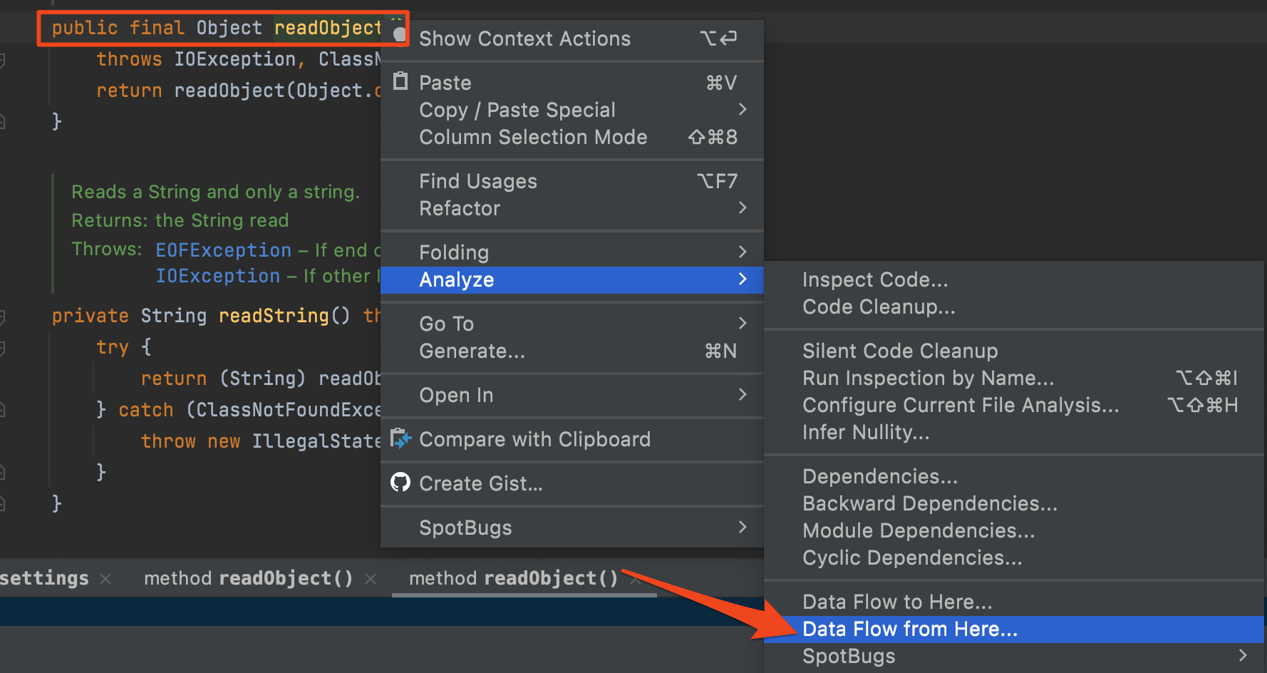 Read Object Data Flow